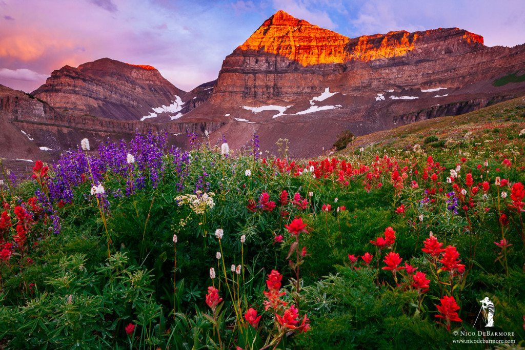 Fiery Timpanogos Peak